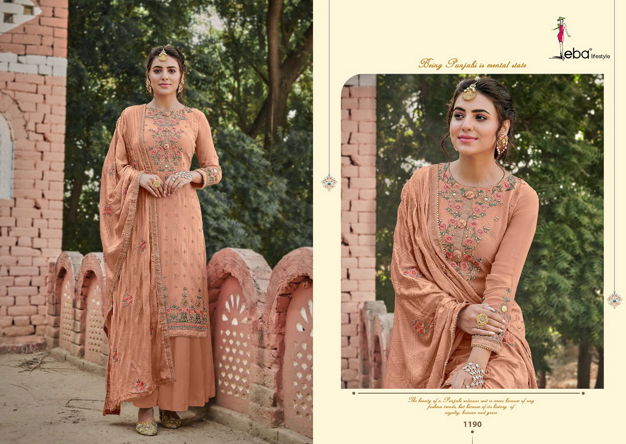 Eba Ashpreet 1 Latest Fancy Festive Wear Heavy Chinon Embroidery With Diamond Color Cotton Designer Salwar Kameez Collection 